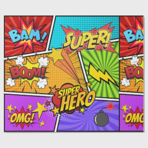 superheld cadeaupapier
