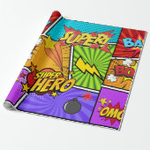 superheld cadeaupapier (Uitgerold)