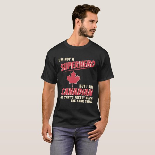 Superheld Canadian Gift Funny Canada Day Maple T-shirt (Voorkant volledig)