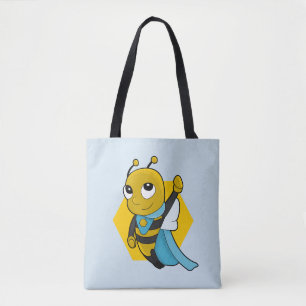 Superheld cartoon canvas tas