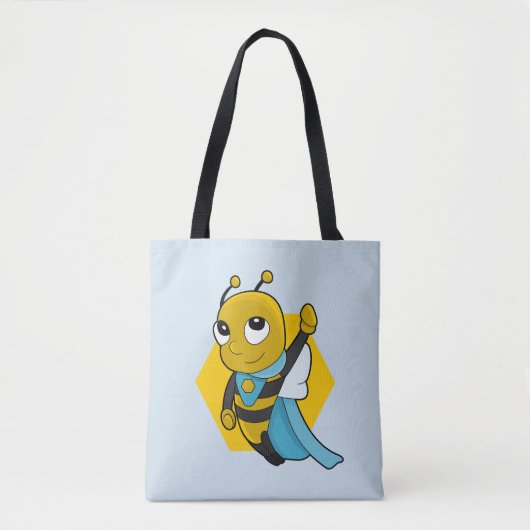 Superheld cartoon canvas tas (Voorkant)