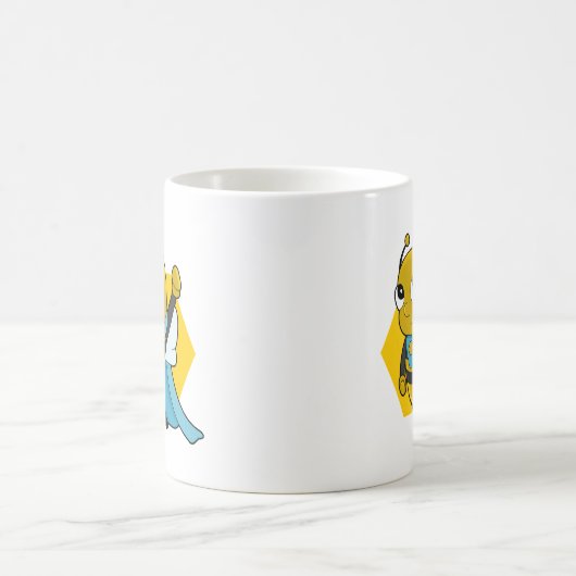 Superheld cartoon mok koffie (Center)