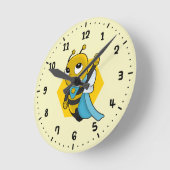 Superheld cartoon ronde klok (Hoek)