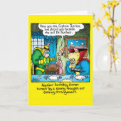 Superheld Cartoon Verjaardag Kaart (Gele Bloem)