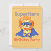 Superheld Cartoons Boy Birthday Party Kaart (Achterkant)