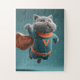 Superheld Cat Jigsaw Puzzel