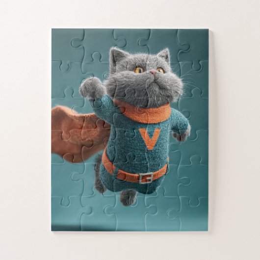 Superheld Cat Jigsaw Puzzel (Verticaal)