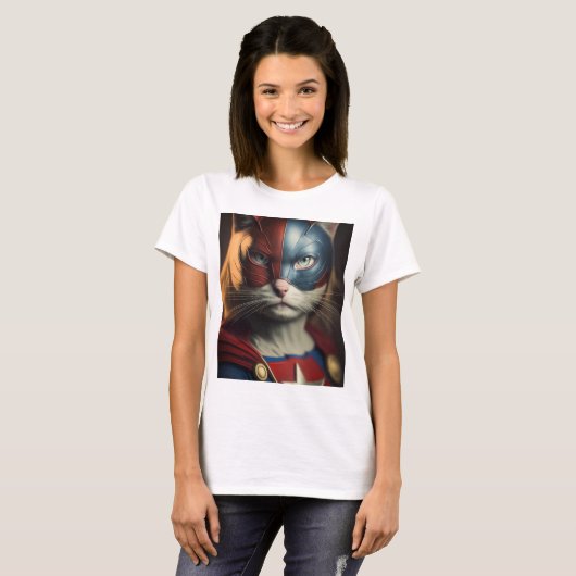 Superheld Cat T-shirt (Voorkant volledig)