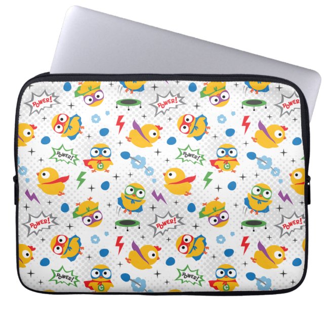 Superheld Chicken Laptop Sleeve (Voorkant)