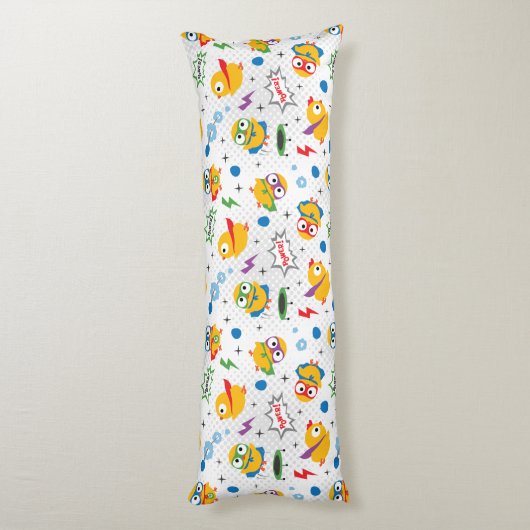 Superheld Chicken Lichaamskussen (Achterkant (Verticaal))