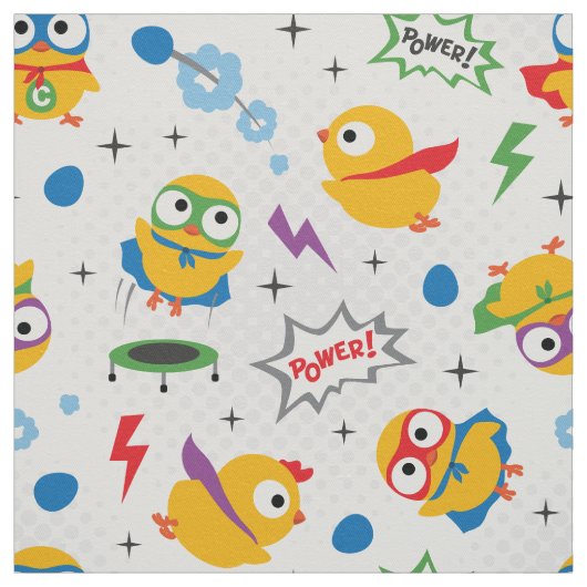 Superheld Chicken Stof (Swatch)