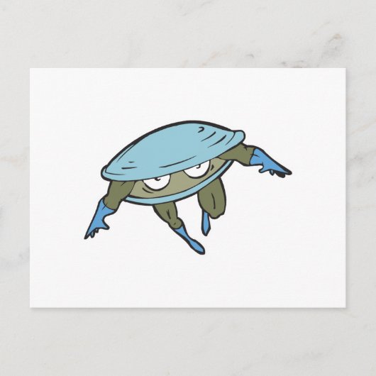 superheld clam briefkaart (Voorkant)