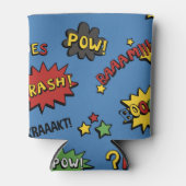 Superheld Colorful Fun Pattern Blikjeskoeler (Voorkant)