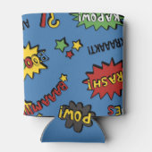 Superheld Colorful Fun Pattern Blikjeskoeler (Achterkant)