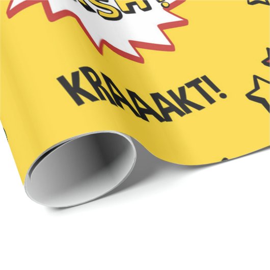 Superheld Colorful Fun Pattern Cadeaupapier (Rol Hoek)