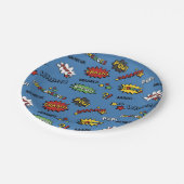 Superheld Colorful Fun Pattern Papieren Bordje (Gekanteld)
