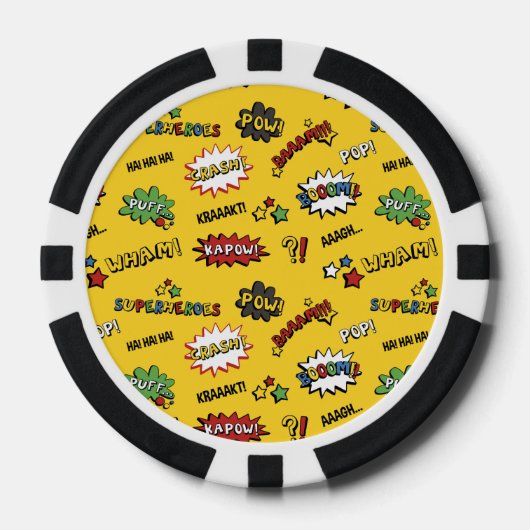 Superheld Colorful Fun Pattern Poker Chips (Voorkant)