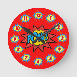 Superheld Colorful Retro Ronde Klok