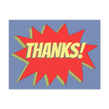 Superheld Comic Bedankt