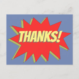 Superheld Comic Bedankt Briefkaart