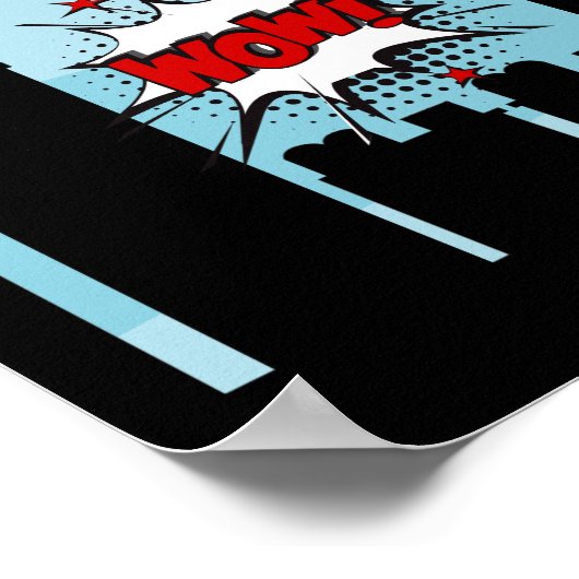 Superheld Comic Birthday Party Banner Poster (Hoek)