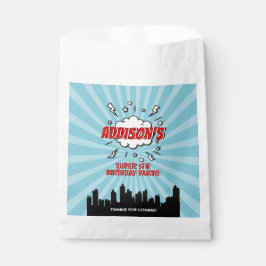 Superheld Comic Birthday Party Favor Bags Bedankzakje