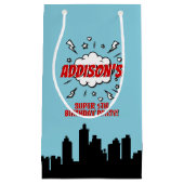 Superheld Comic Birthday Party Gift Bag Klein Cadeauzakje (Voorkant)