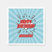 Superheld Comic Birthday Party Paper Napkin Servet (Voorkant)