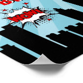 Superheld Comic Birthday Party Welcome Poster (Hoek)