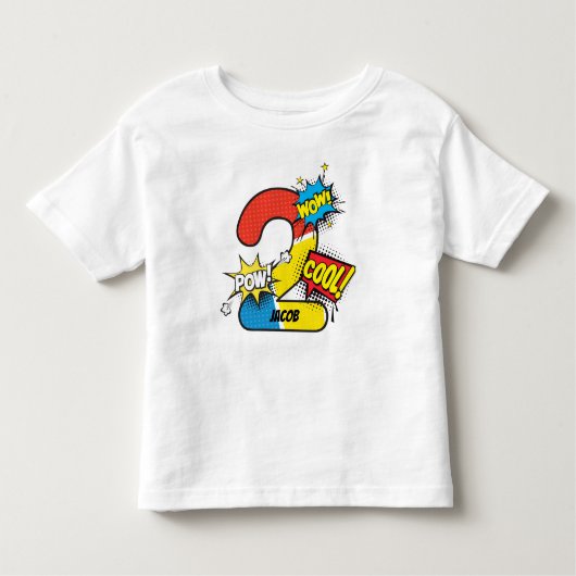 Superheld Comic Book 2e verjaardag Kinder Shirts (Voorkant)