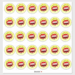 Superheld Comic Book Any Age Birthday 2"-ronde Sticker