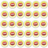 Superheld Comic Book Any Age Birthday 2"-ronde Sticker (Voorkant)