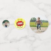 Superheld Comic Book Any Age Birthday Foto Confetti (Voorkanten)