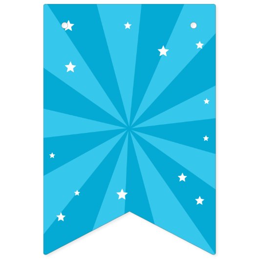 Superheld Comic Book Boy Birthday Blue Red Yellow Vlaggetjes (Eerste vlag)