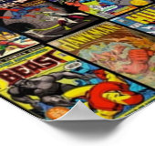 superheld Comic Book Collectie Pattern Fa Poster (Hoek)
