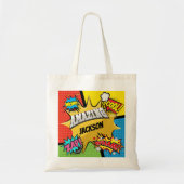 Superheld Comic Book Custom Tote Bag (Voorkant)