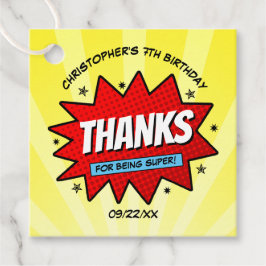 Superheld Comic Book Elke dag Bedankjes Labels