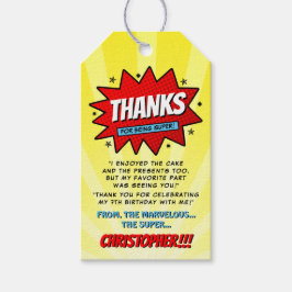 Superheld Comic Book Elke dag Cadeaulabel