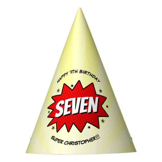 Superheld Comic Book Elke dag Feesthoedjes (Voorkant)