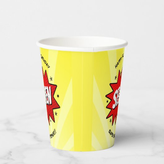 Superheld Comic Book Elke dag Papieren Bekers