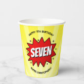 Superheld Comic Book Elke dag Papieren Bekers (Voorkant)