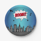 Superheld Comic Book Elke dag Papieren Bordje (Voorkant)