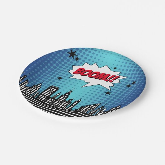 Superheld Comic Book Elke dag Papieren Bordje (Gekanteld)