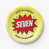 Superheld Comic Book Elke dag Papieren Bordje (Voorkant)