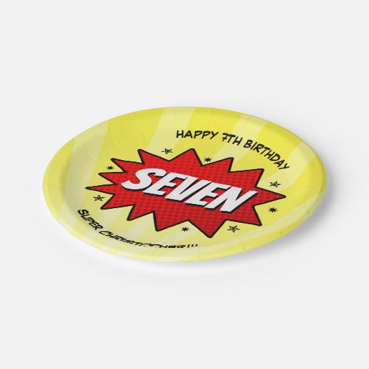 Superheld Comic Book Elke dag Papieren Bordje (Gekanteld)