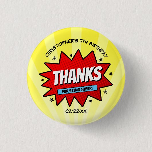 Superheld Comic Book Elke dag Ronde Button 3,2 Cm (Voorkant)