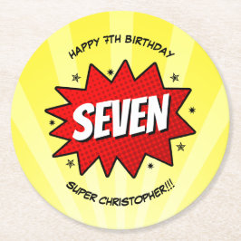 Superheld Comic Book Elke dag Ronde Kartonnen Onderzetter