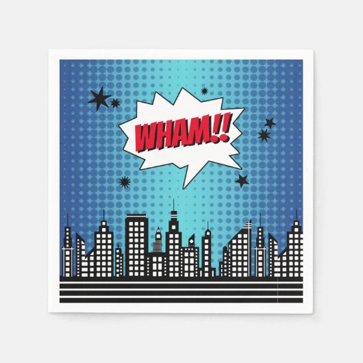 Superheld Comic Book Elke dag Servet (Voorkant)