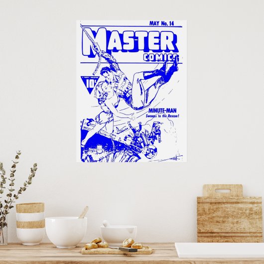 Superheld Comic Book Hoesje Retro  Volume 01 Poster (Keuken)