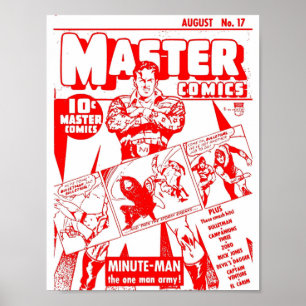 Superheld Comic Book Hoesje Retro  Volume 01 Poster